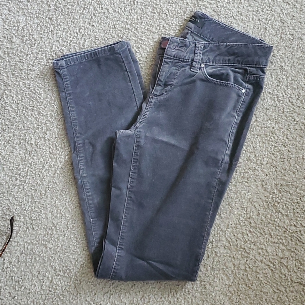 Grey Velour Skinnies